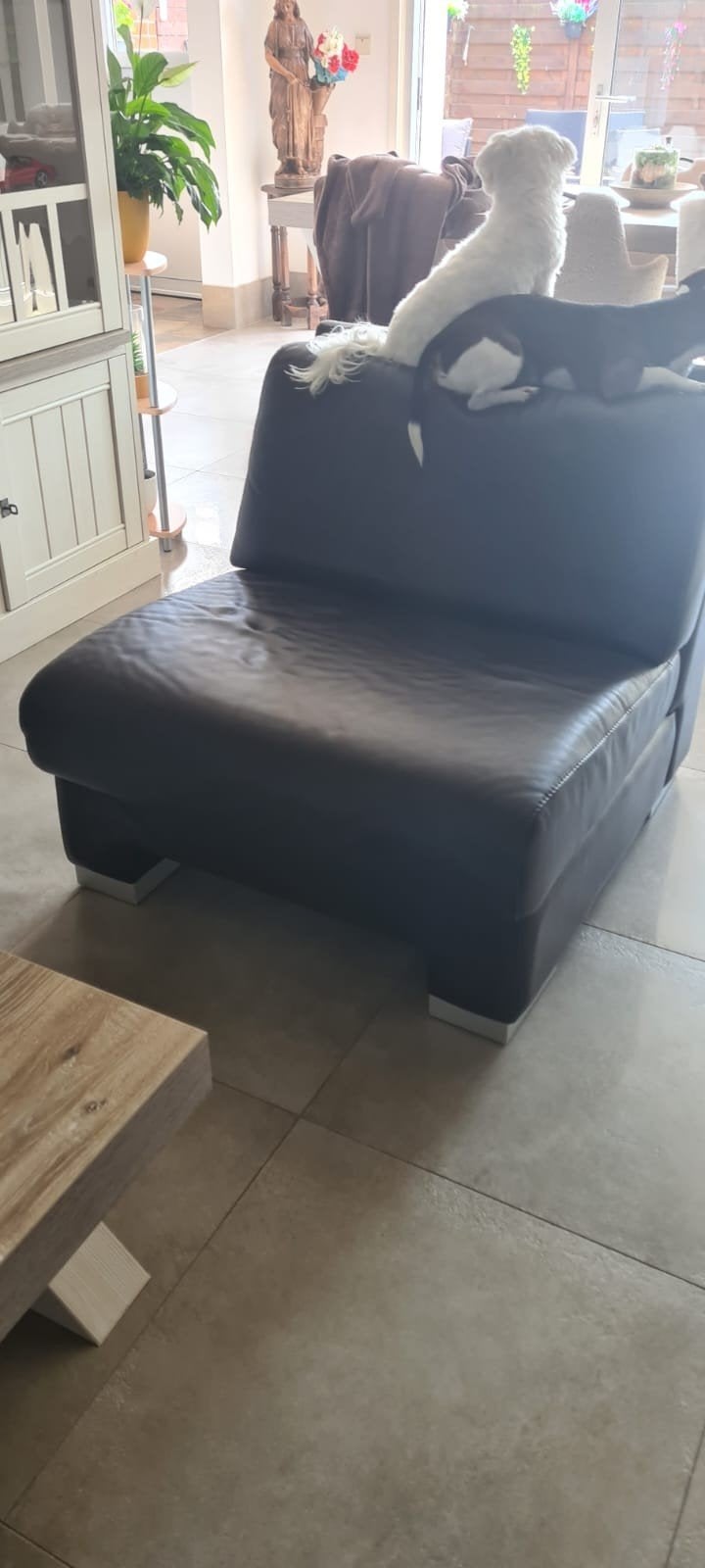 Prachtig lederen salon te koop, Huis en Inrichting, Ophalen
