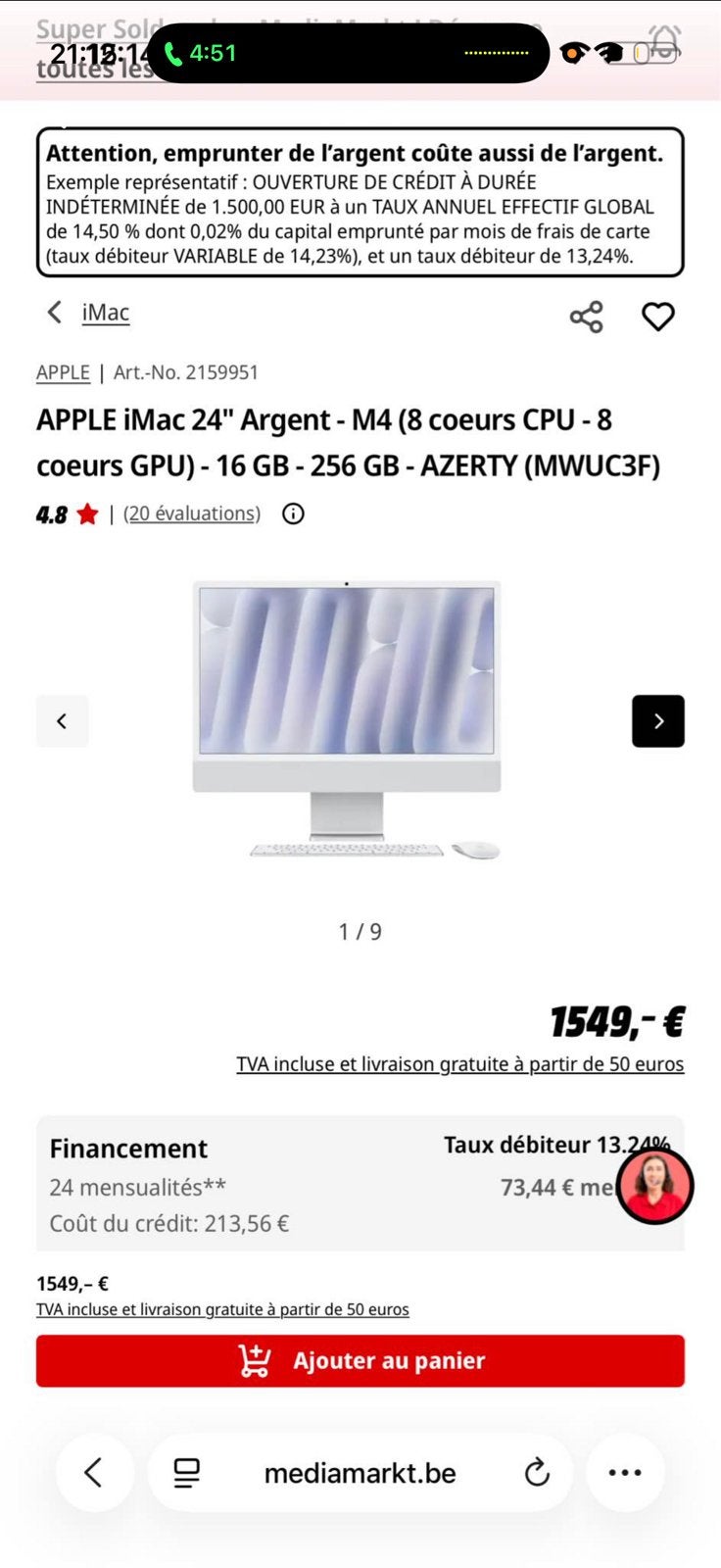 Imac apple, Computers en Software, Apple Desktops, Ophalen, Zo goed als nieuw, IMac
