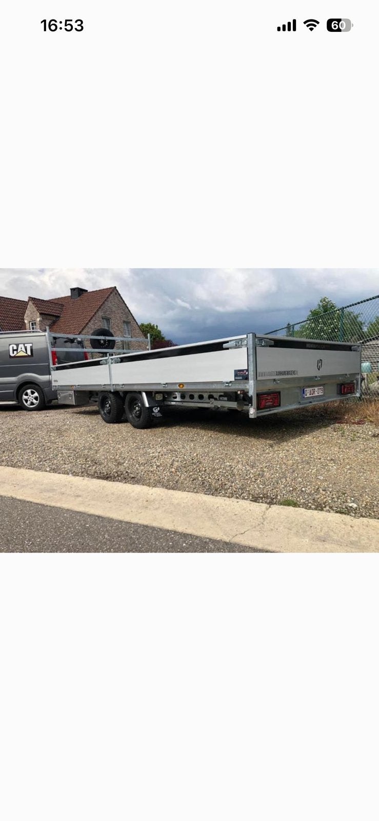 Henra plateau aanhangwagen 5mx2.50m, Auto diversen, Ophalen