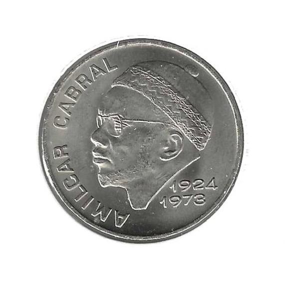 Kaapverdië, 50 Escudos 1977, Amilcar Cabral., Ophalen of Verzenden, Overige landen, Losse munt