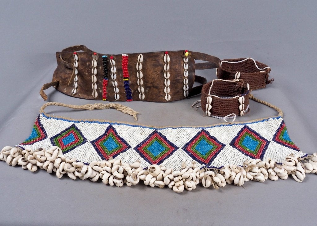 cache sexe schort - pubic apron - Kirdi - Fulani - Kameroen, Ophalen of Verzenden