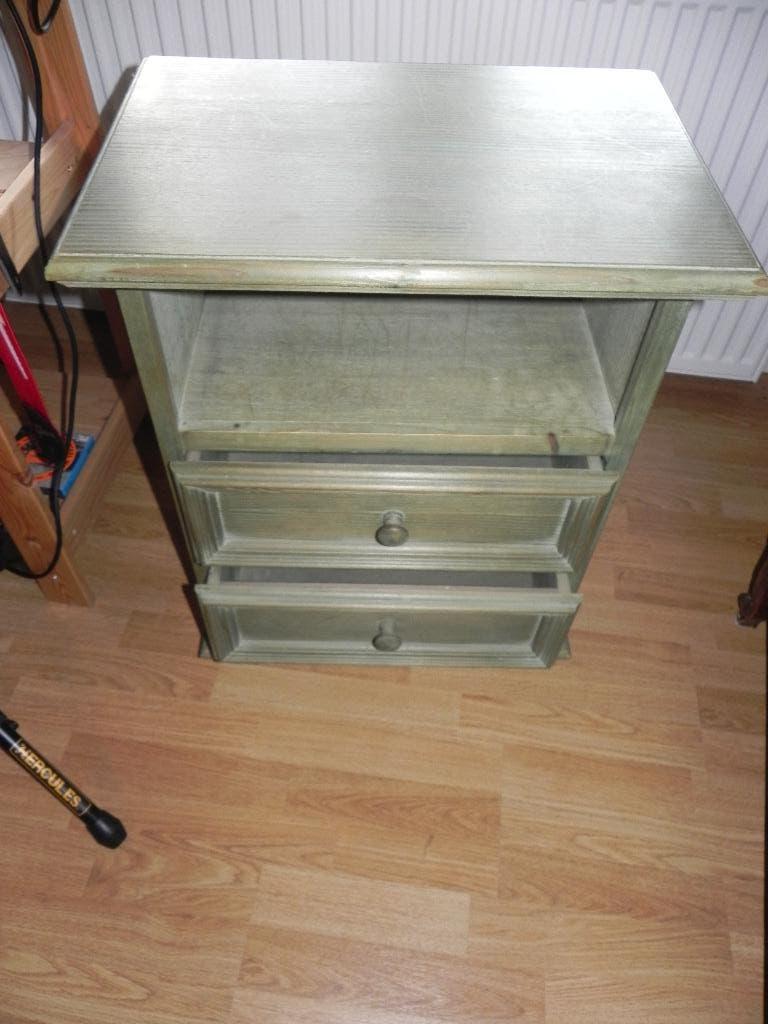 2 Tables de chevet Pins Vert (la paire), 45 à 65 cm, Comme neuf, Enlèvement, 55 à 70 cm