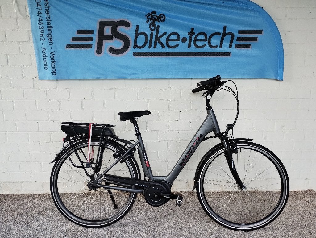 Elektrische fiets Norta met slechts 1323 km, Fietsen en Brommers, 47 tot 51 cm, Ophalen, Zo goed als nieuw, 50 km per accu of meer