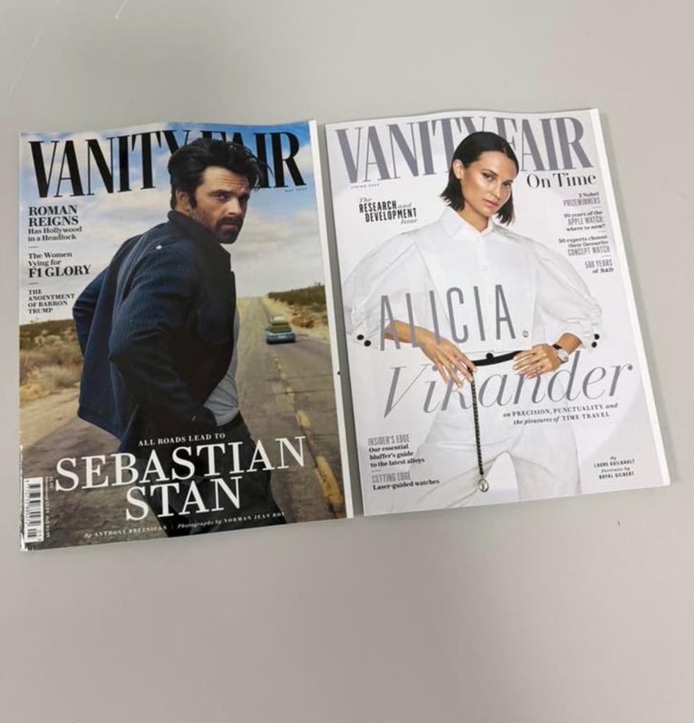 Vanity Fair 2025 Sebastian Stan Alicia Vikander tijdschrift, Ophalen of Verzenden, Nieuw