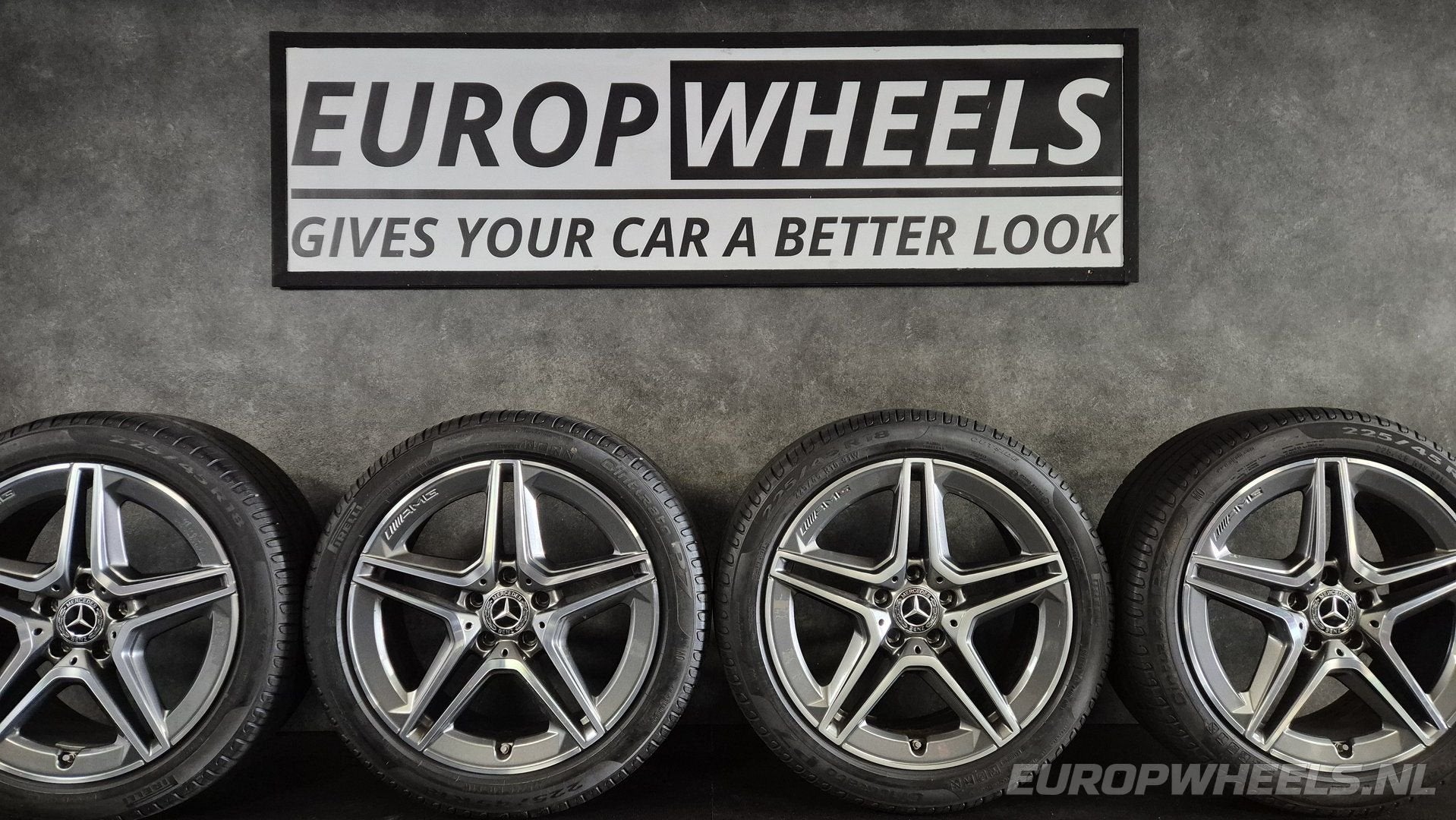 Mercedes AMG 18 inch velgen DEMO zomerbanden W177 A B CLA, Pneus et Jantes, Véhicule de tourisme, Pneus été, -