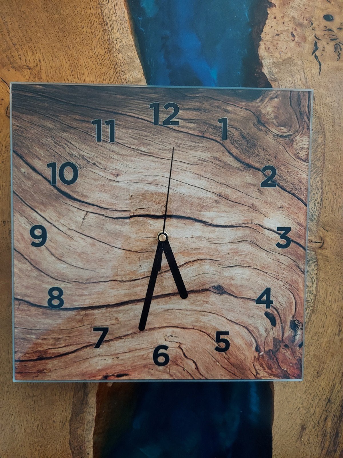 wandklok in glas, Ophalen, Wandklok, Bruin, Analoog