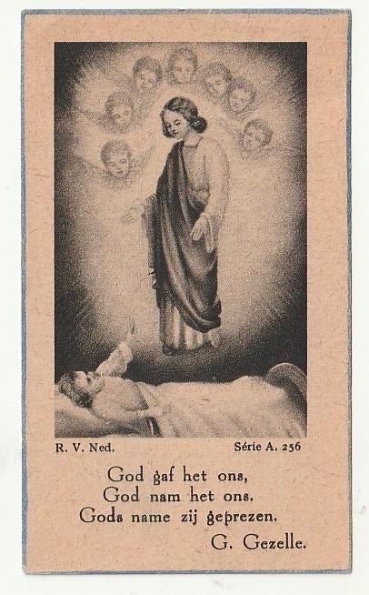 Eric MORTIER Drongen Baarle 1947 -1948 (kind) G. Gezelle, Verzamelen, Verzenden, Bidprentje