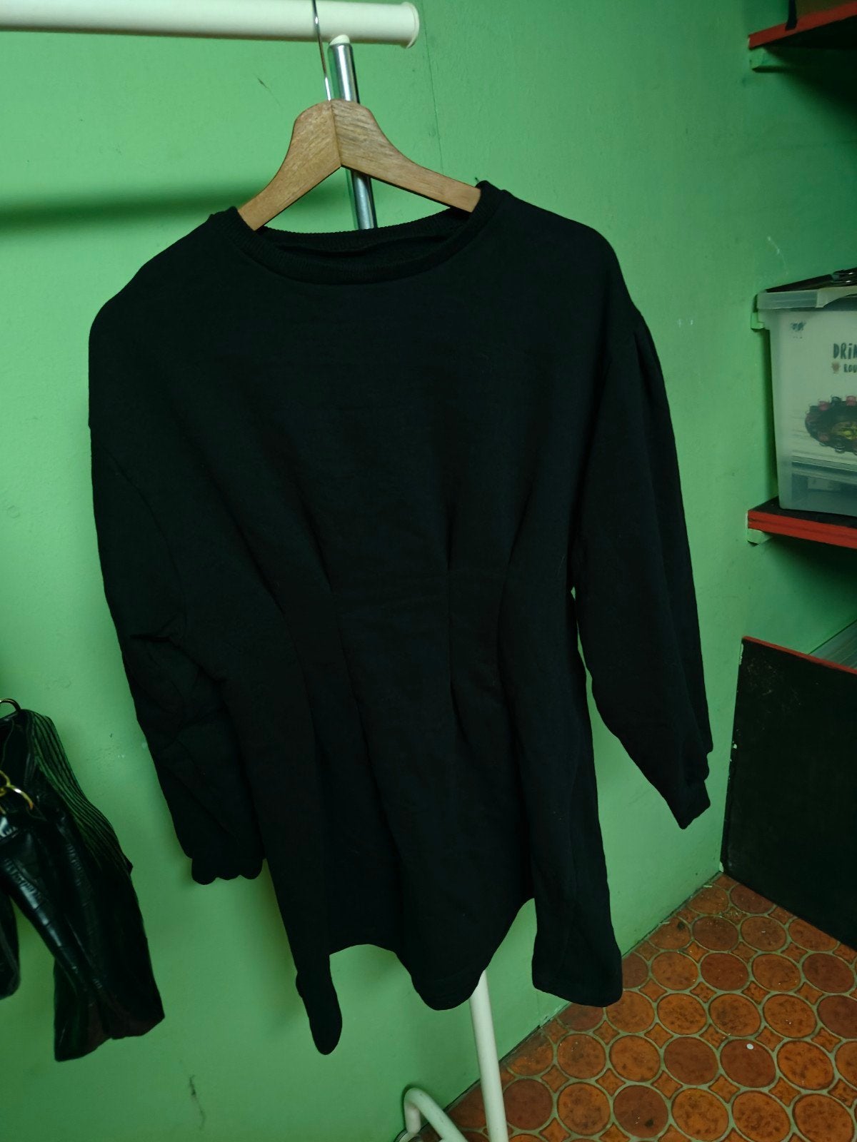 zwarte warme jurk, Ophalen, Maat 38/40 (M)
