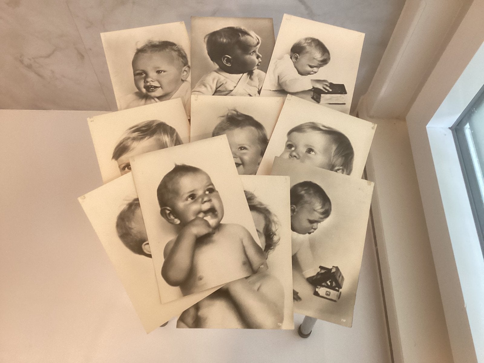 Lotje van 10 oude postkaarten. Baby., Verzamelen, Ophalen of Verzenden