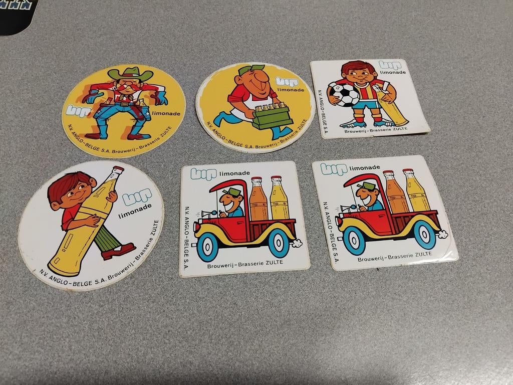 6 Stickers anglo  brasserie zulte, Verzamelen, Biermerken, Ophalen of Verzenden
