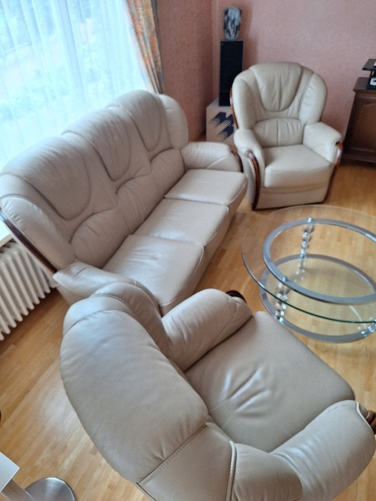 Zetel driezit en 2 x éenzit, Huis en Inrichting, Ophalen, Zo goed als nieuw