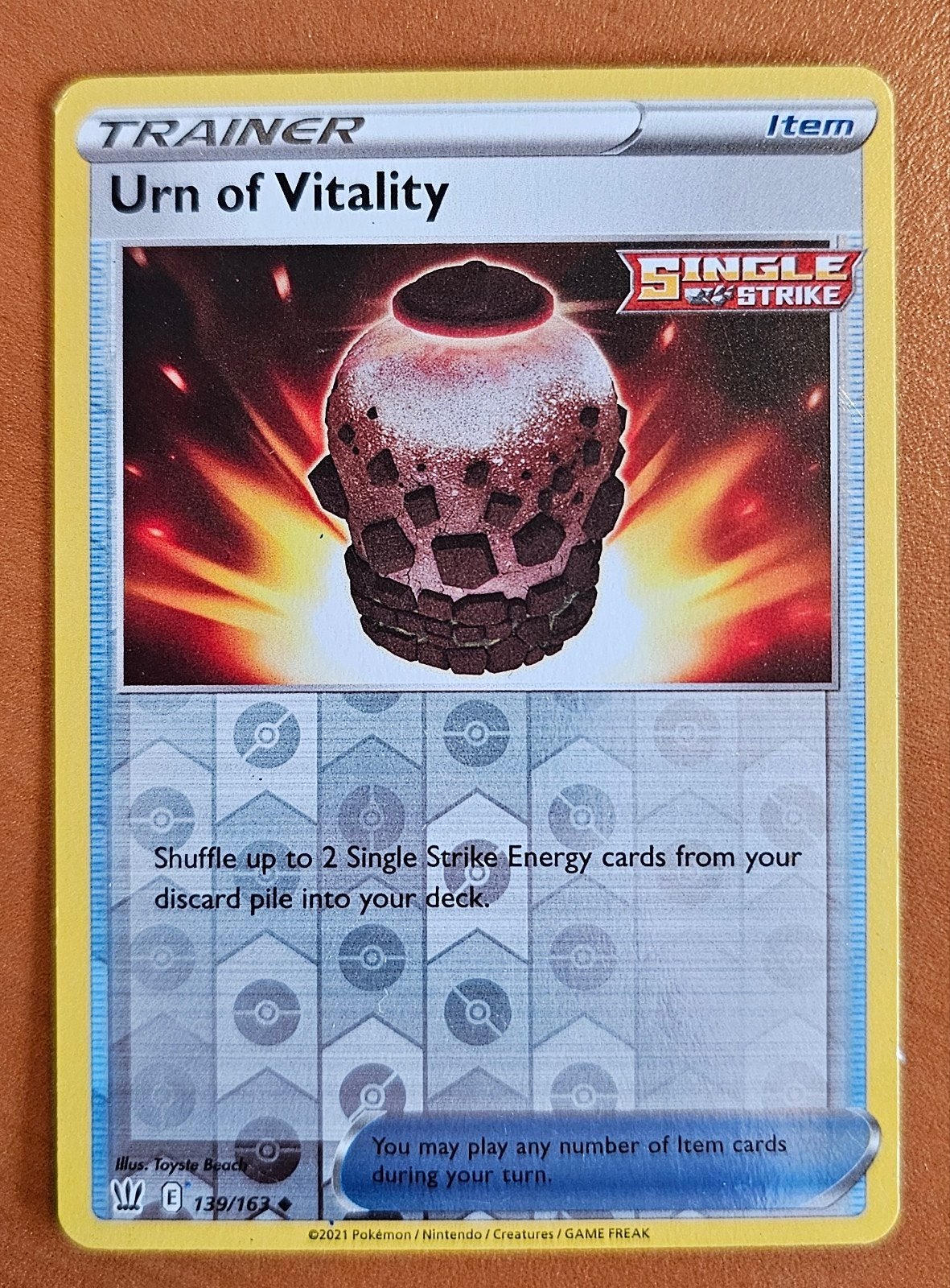 pokemon urn of vitality 139/163, Ophalen of Verzenden, Zo goed als nieuw, Losse kaart