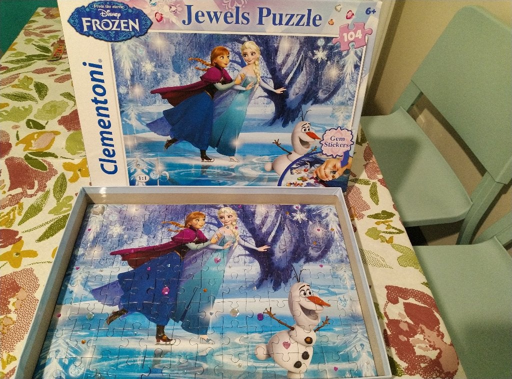 Frozen diamant puzzel, Kinderen en Baby's, Speelgoed | Kinderpuzzels, Ophalen, Meer dan 50 stukjes, Zo goed als nieuw, 6 jaar of ouder
