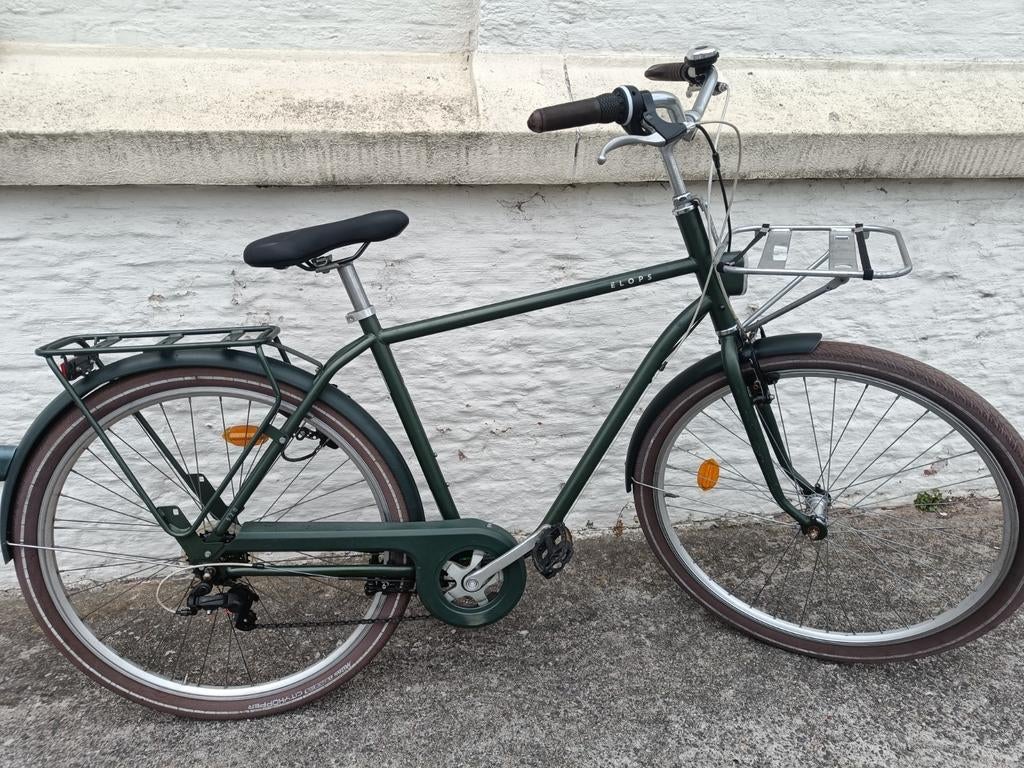 Herenfiets B-twin Elops, Fietsen en Brommers, Gebruikt, Velgrem, Versnellingen, 53 tot 57 cm