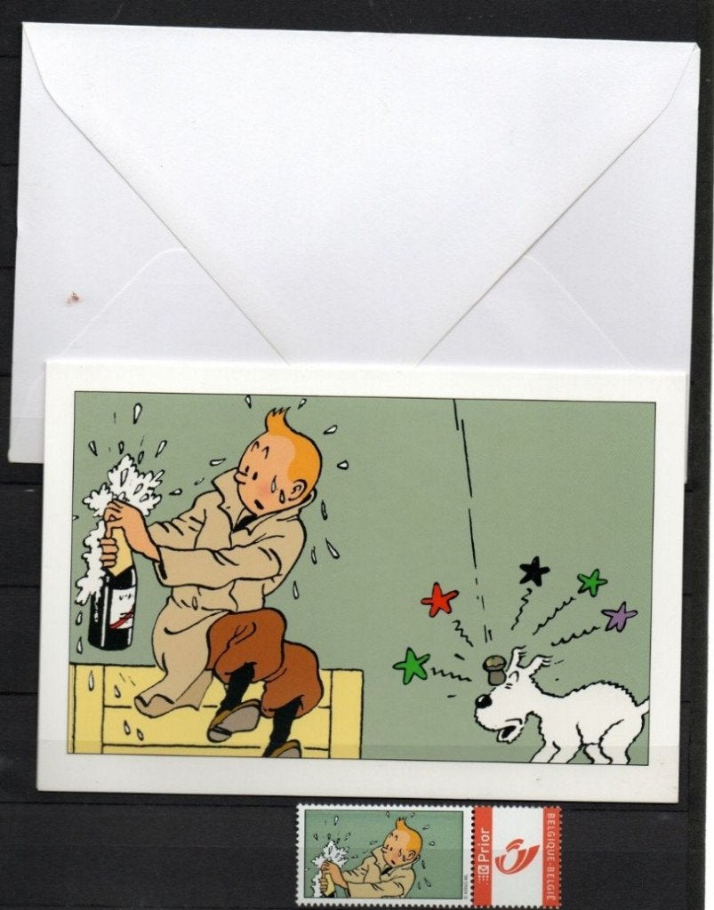 Carte de voeux (1) Tintin / Kuifje, Enlèvement