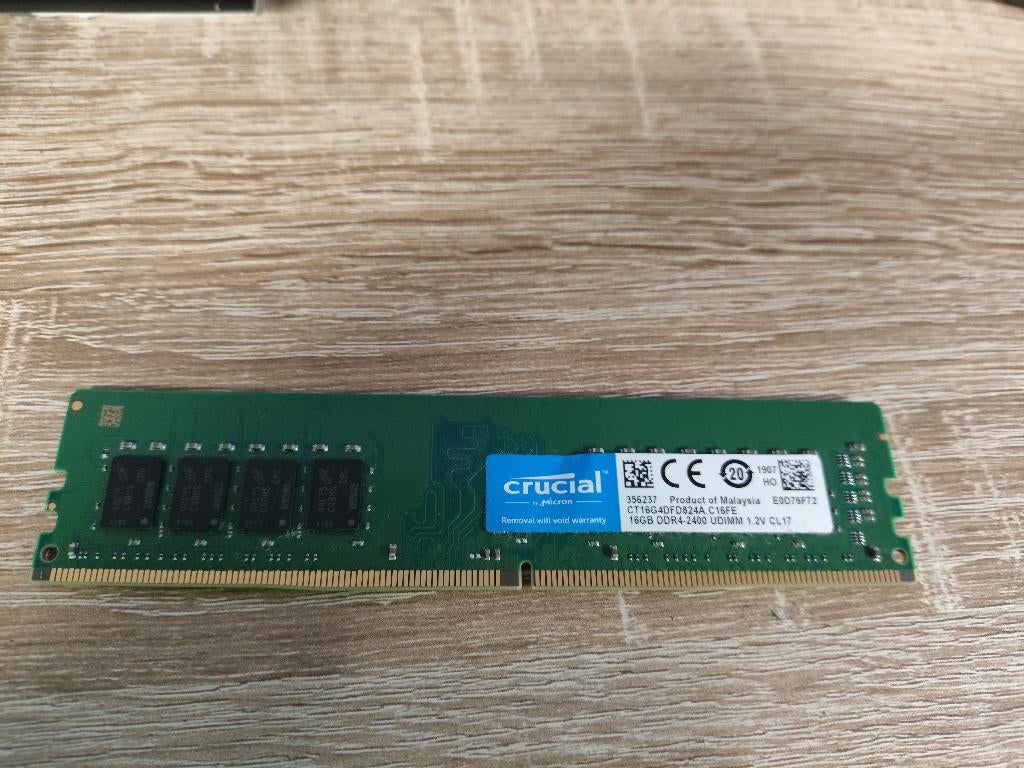 Crusial 16GB Ram DDR4, Computers en Software, RAM geheugen, Ophalen of Verzenden, DDR4, Desktop, 16 GB