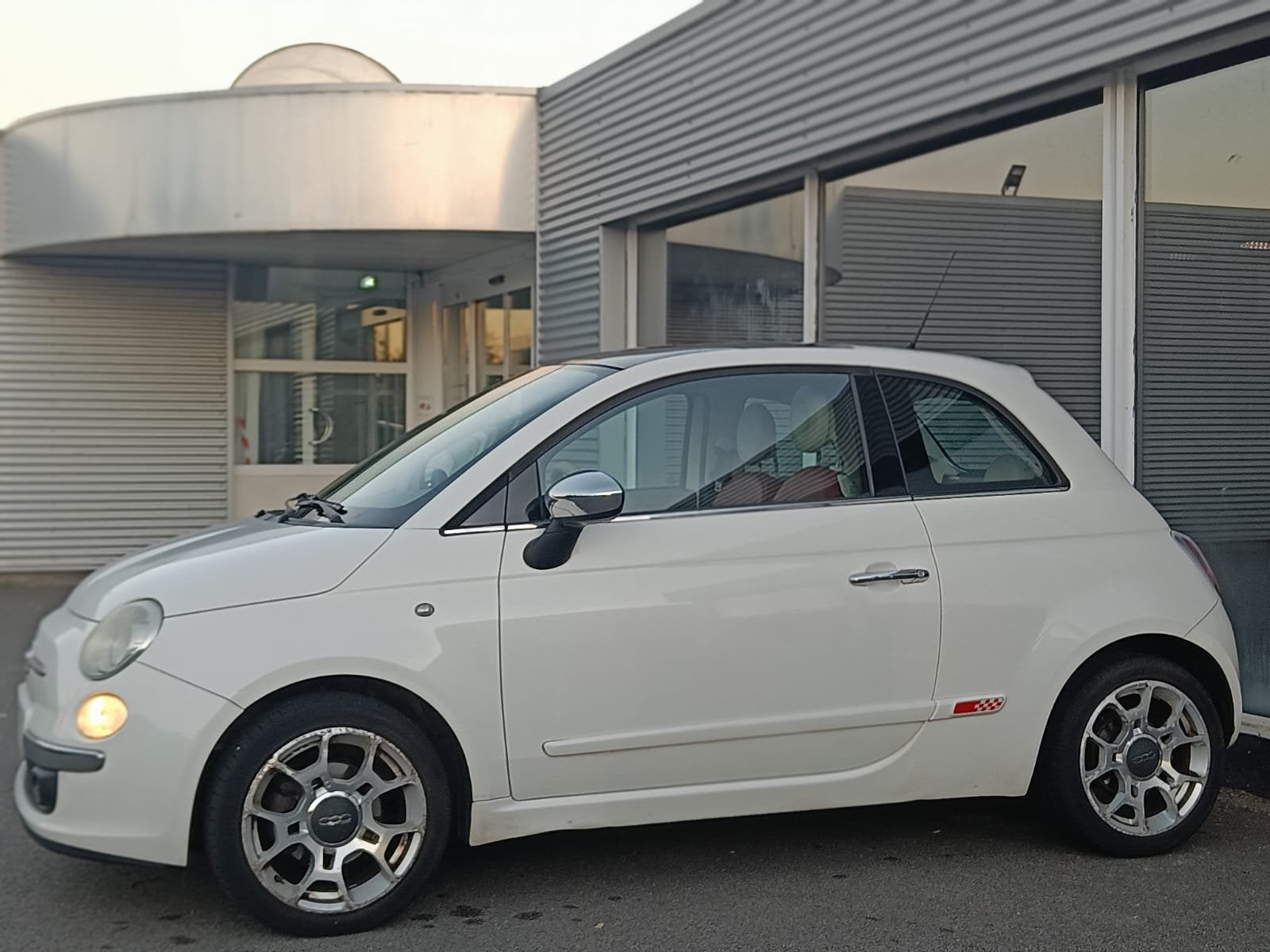 FIAT 500 1.4 BENZINE SPORT AUTOMAAT AIRCO 1STE EIGENAAR, Auto's, Automaat, Wit, Leder, Overige kleuren