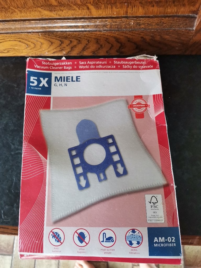 Stofzuigerzakken, Ophalen, Miele