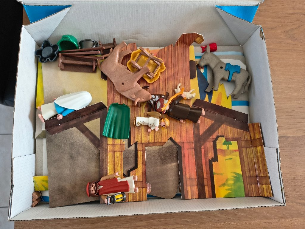 Playmobil 3996 Kerststal + 3997 3 Koningen, Gebruikt, Complete set, Overige typen, Ophalen of Verzenden