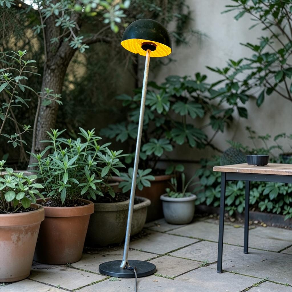 Vintage groene paddestoel lamp / buitenlamp / vloerlamp, Ophalen