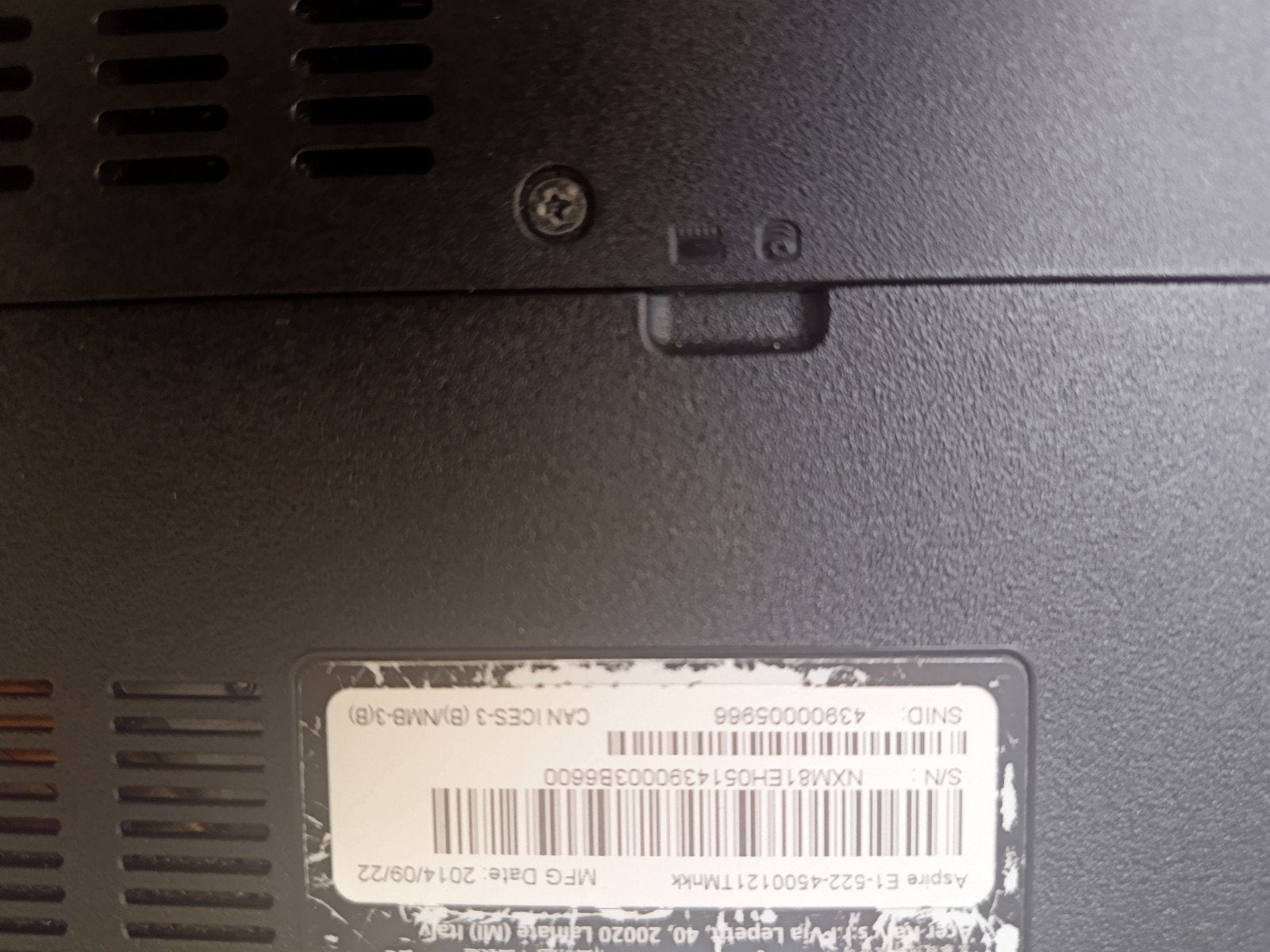 ordinateur portable Acer aspire E1, Enlèvement
