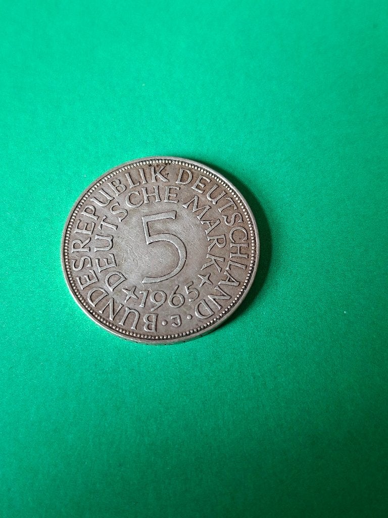 1965 J Allemagne 5 marks en argent Hambourg, Envoi, Allemagne, Monnaie en vrac, Argent