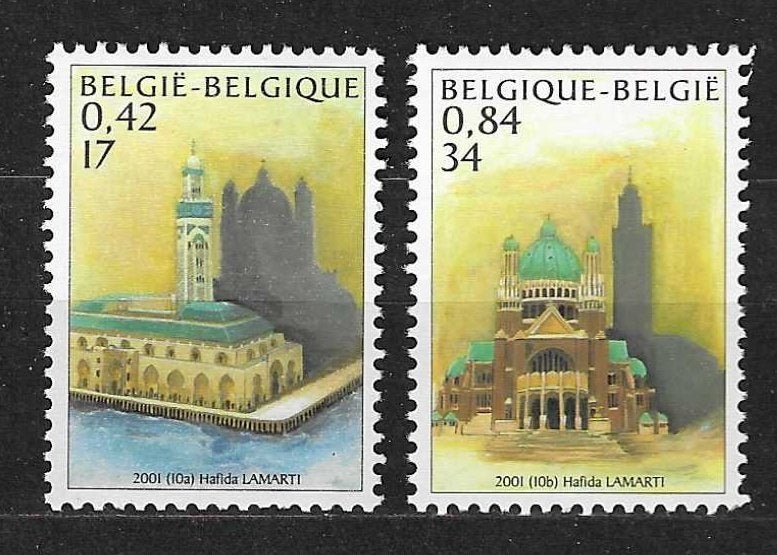 België OPC 3002-03 Moskee en Basiliek **, Ophalen of Verzenden, Postfris, Postfris