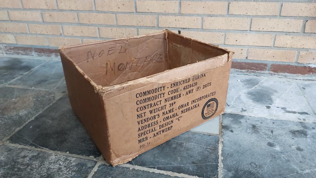 Boîte en carton de rationnement US WW2 (1). Original., Enlèvement ou Envoi, Autres, Autres types