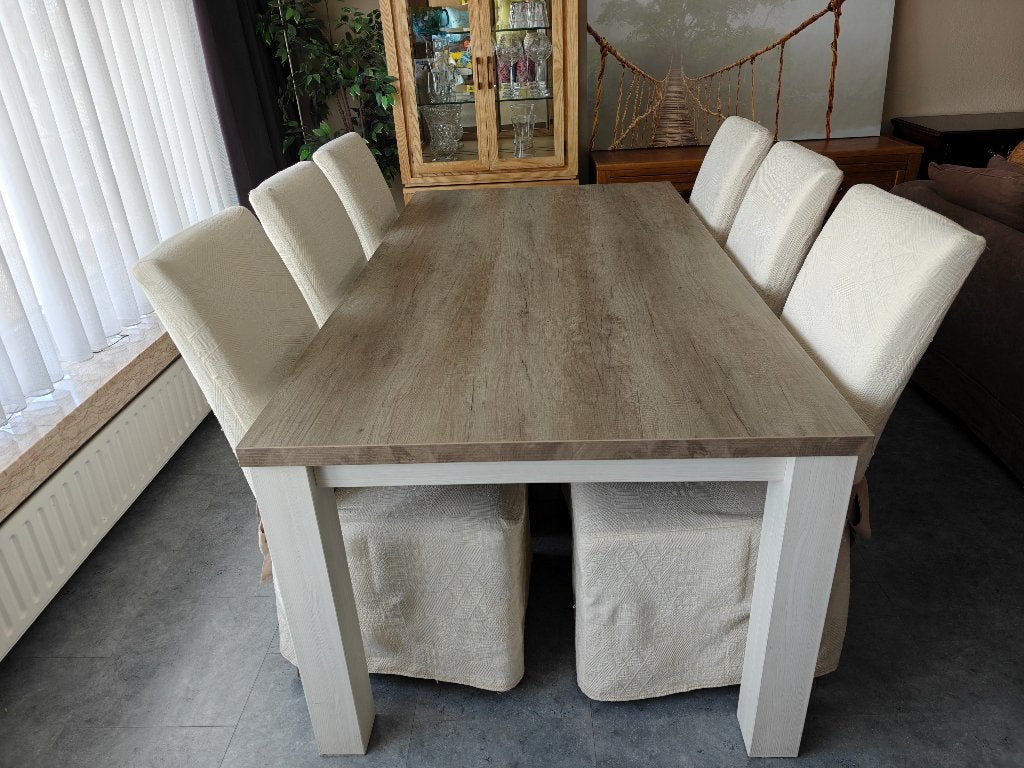 Landelijke tafel, Maison & Meubles, Tables | Tables à manger, Utilisé, 100 à 150 cm, 200 cm ou plus, Cinq personnes ou plus, Rectangulaire