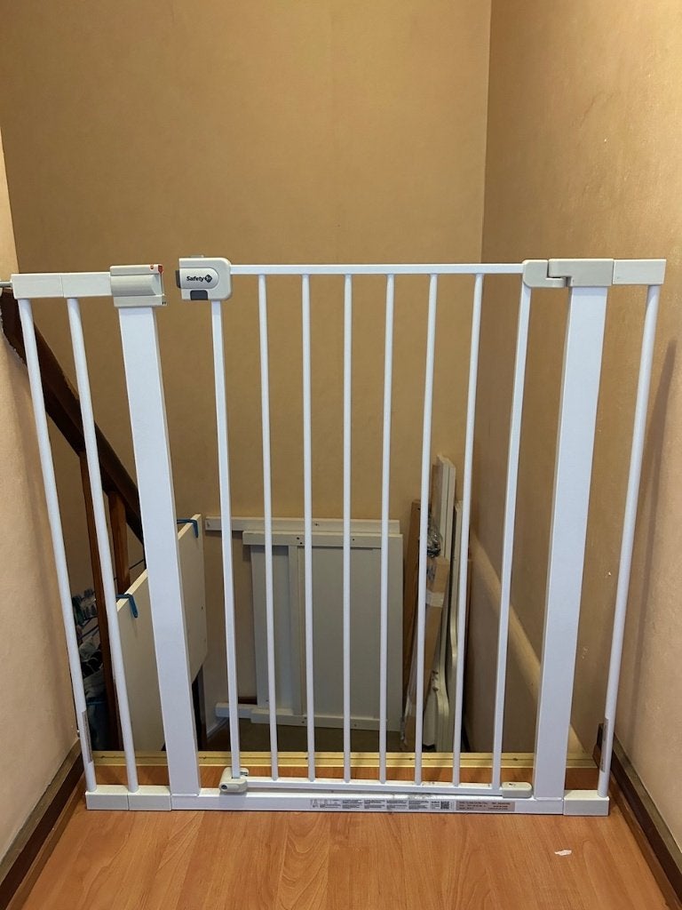 Lot de 4 barrières de sécurité Safety 1st Extra Tall, Barrière de sécurité, Comme neuf, Enlèvement, Métal ou Fer