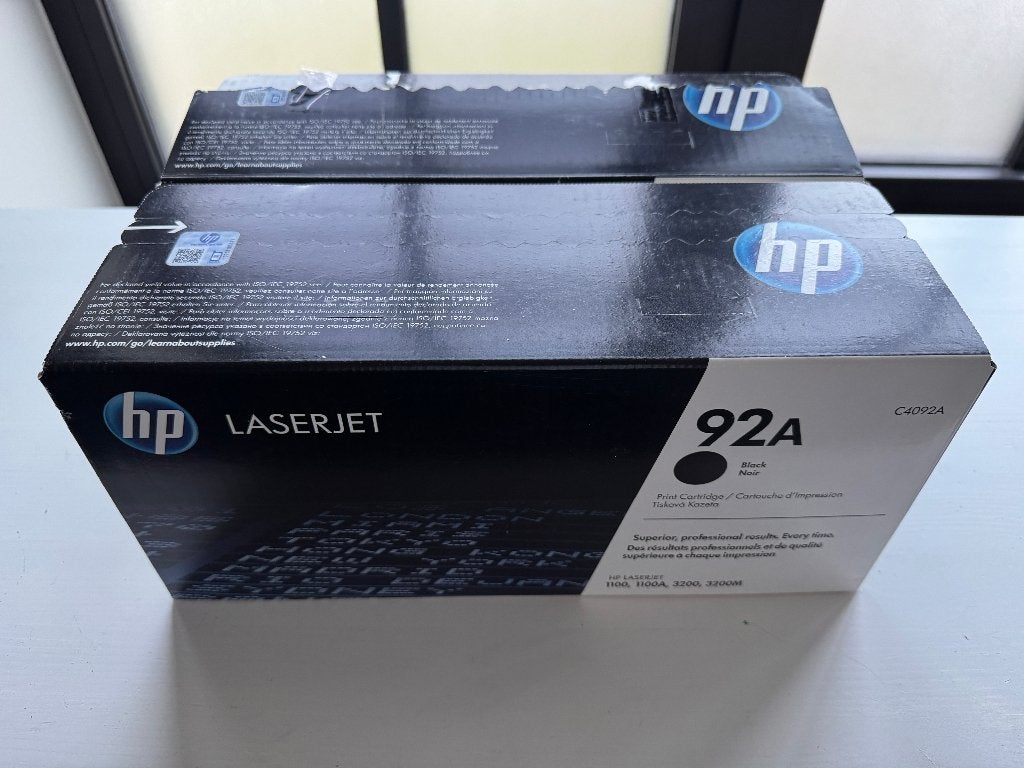 2 x HP 92A (C4092A) Toner Zwart, Ophalen of Verzenden, Nieuw, Toner, Hp