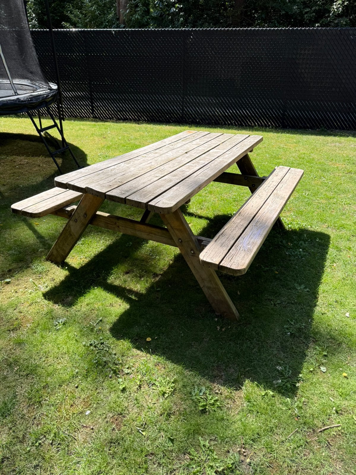 Picknicktafel hout, Ophalen, Gebruikt, Inklapbaar, Rechthoekig