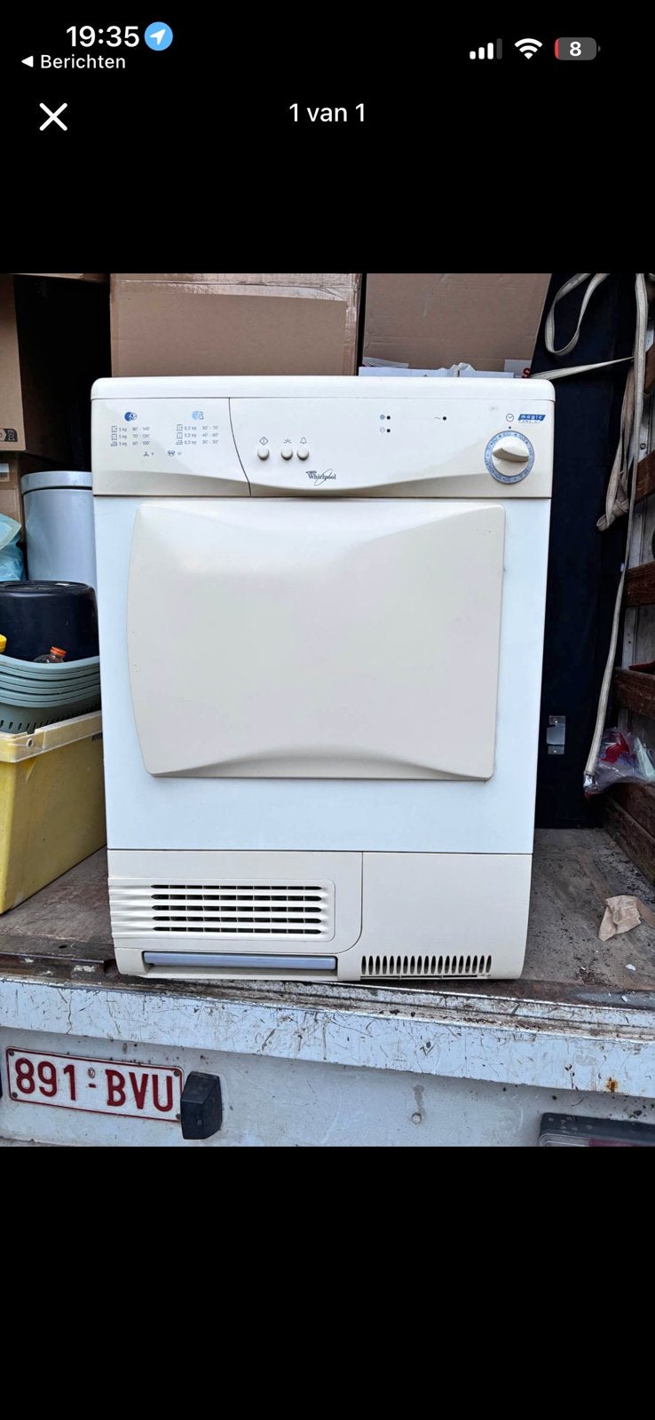 Droogkast whirpool, Elektronische apparatuur, Ophalen, Gebruikt