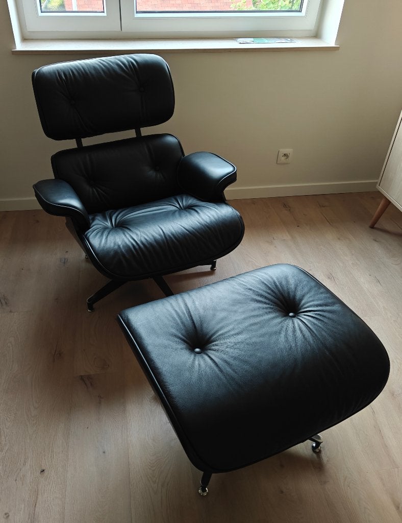Chaise longue REDESIGNS Eames + Ottoman (par Cavel design), Enlèvement, Comme neuf, Bois, Modern
