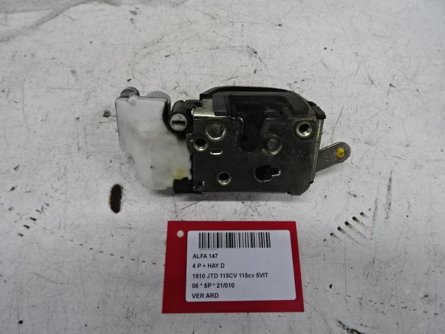 SERRURE DE PORTE ARRIÈRE DROITE Alfa Romeo 147 (937), Utilisé, Arrière, Alfa Romeo