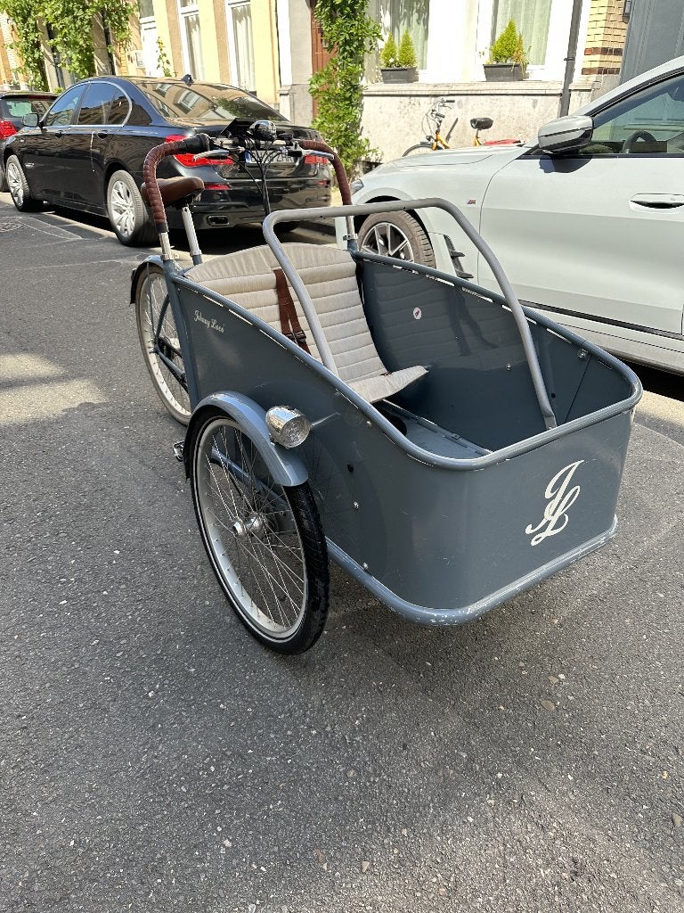 Mooie & Unieke Johnny Loco Bakfiets – Incl Accessoires, Ophalen, Gebruikt, Huif, 2 kinderen
