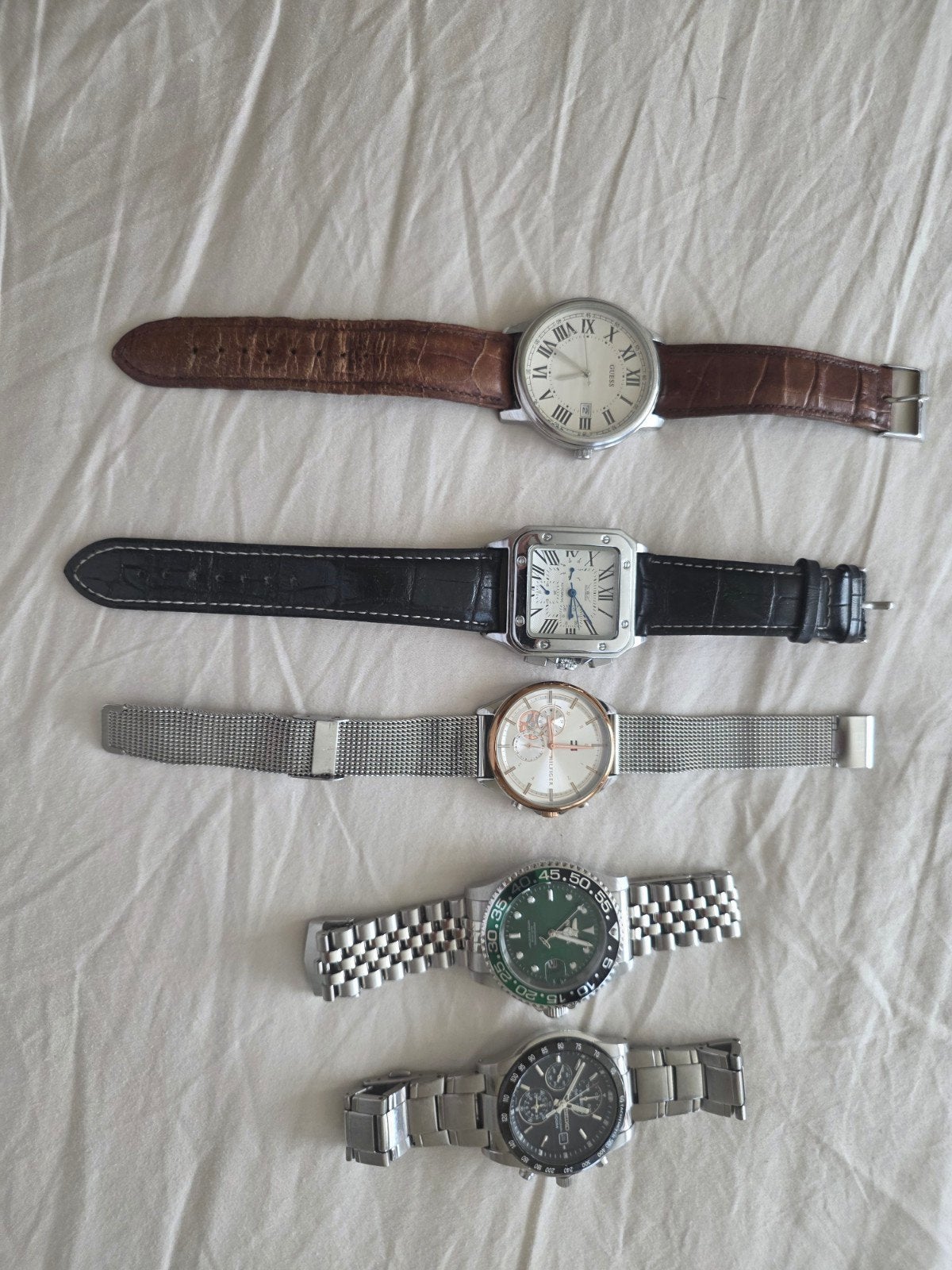 Horlogepartij – 6 horloges | Seiko, Invicta, Tommy Hilfiger,, Enlèvement ou Envoi, Guess
