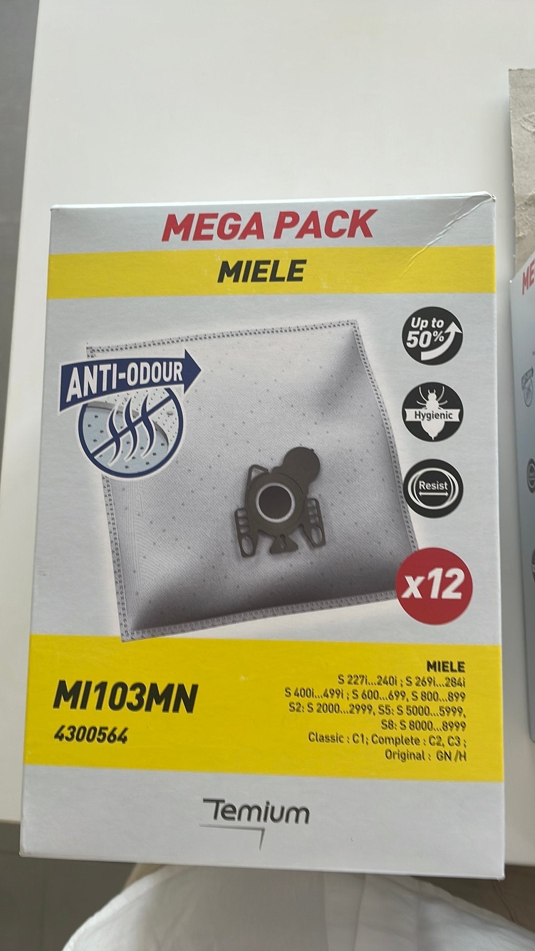 Sacs pour aspirateur Mi103mn Miele, Electroménager, Enlèvement, Neuf