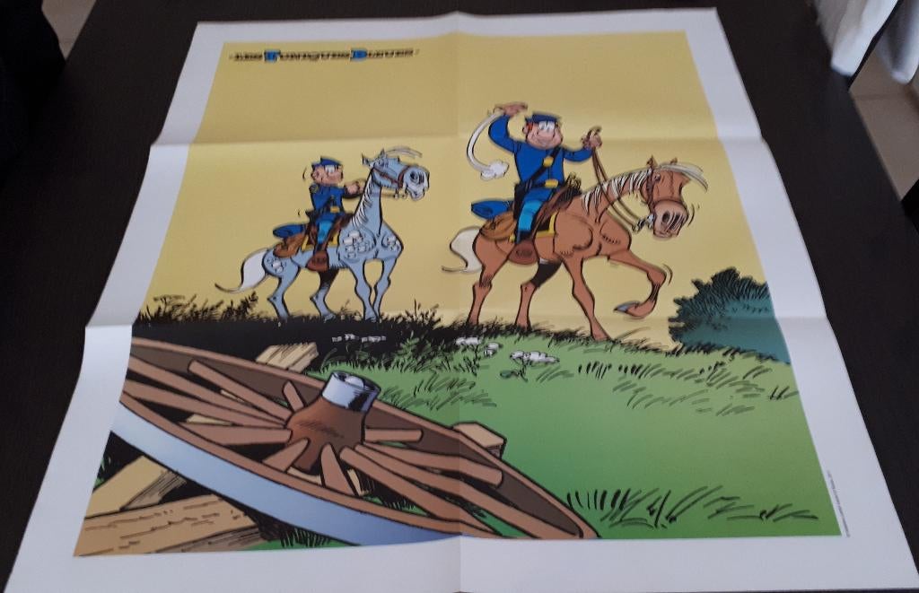 De poster met blauwe tunieken, Ophalen, Nieuw, Plaatje, Poster of Sticker