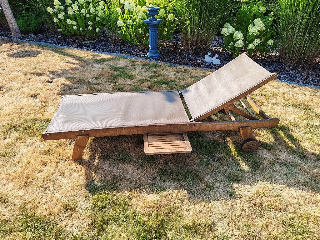 ligbed, Jardin & Terrasse, Chaises longues, Enlèvement, Comme neuf, Bois, Mobile
