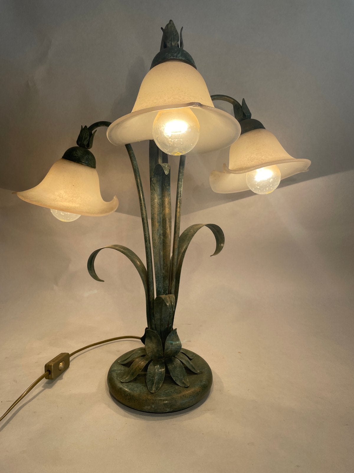 lampe de table Art Nouveau, Maison & Meubles, Lampe d'ambiance, 57 cm, Verre, Comme neuf