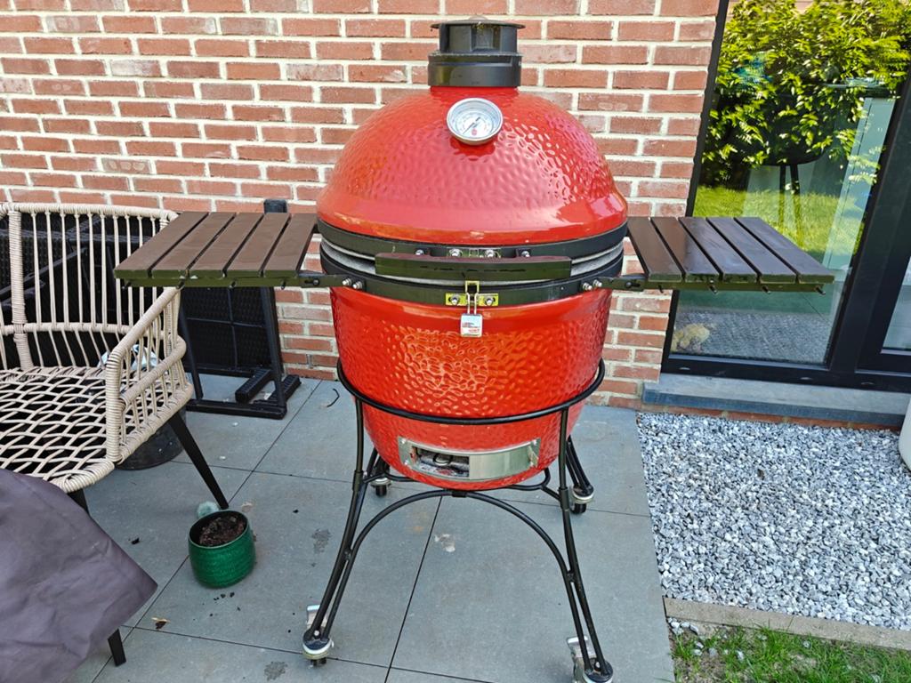 Kamado Joe classic 2 met tafel en accessoires, Tuin en Terras, Ophalen, Zo goed als nieuw, Kamado joe, Met accessoires