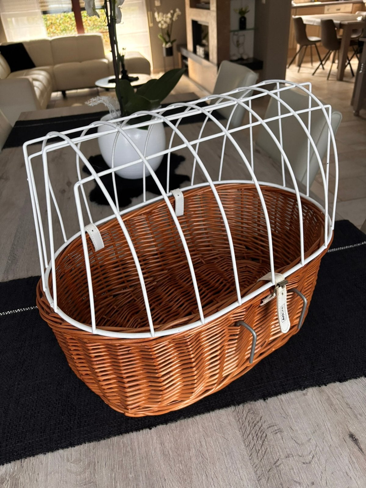 Fietsmand hondje, Vélos & Vélomoteurs, Accessoires vélo | Paniers de vélo, Enlèvement, Utilisé, Panier de vélo, Fixation au guidon