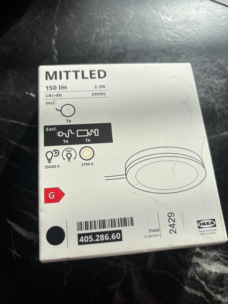 IKEA Mittled led-spot lamp dimbaar, Ophalen, Zo goed als nieuw