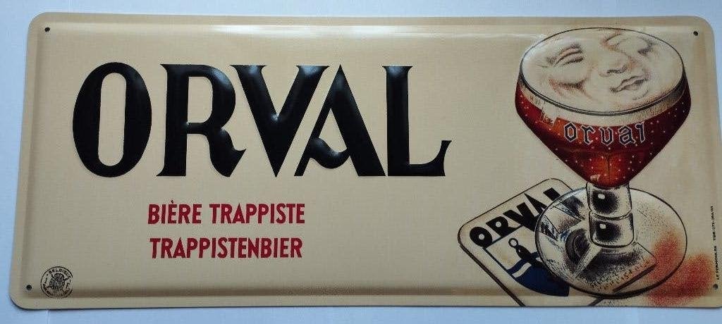 Plaque Orval en tôle 2003, Enlèvement ou Envoi, Comme neuf, Panneau, Plaque ou Plaquette publicitaire, Autres marques