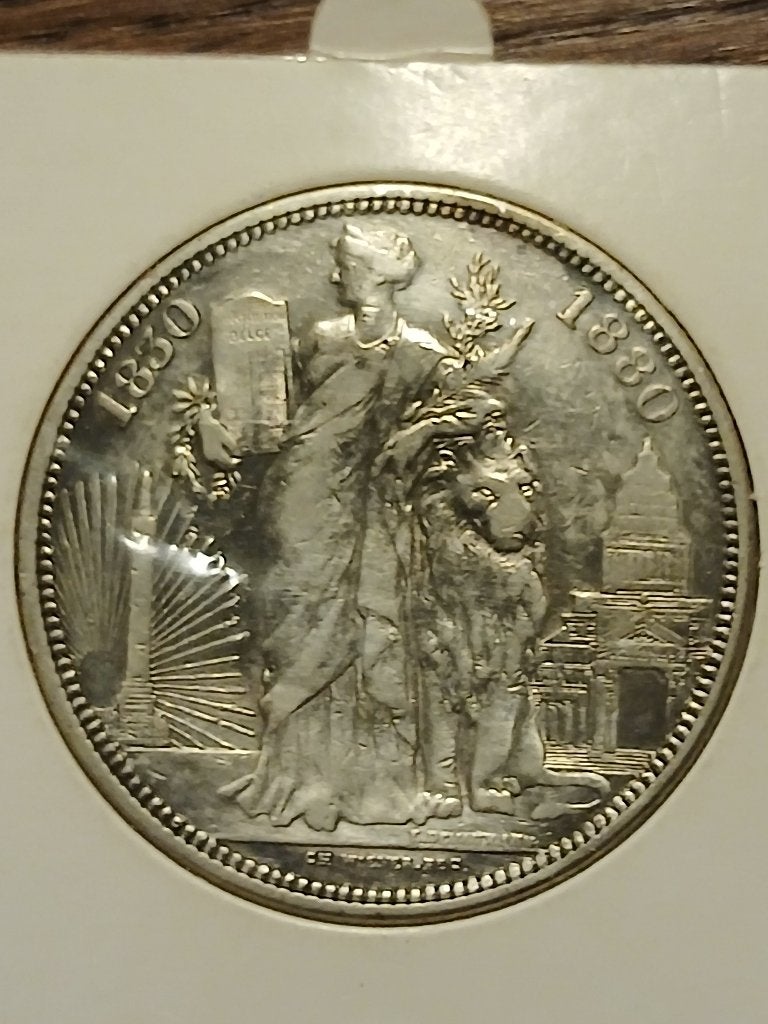 Munt 50 jaar Belgische onafhankelijkheid,1881, moduul 5fr, Verzenden