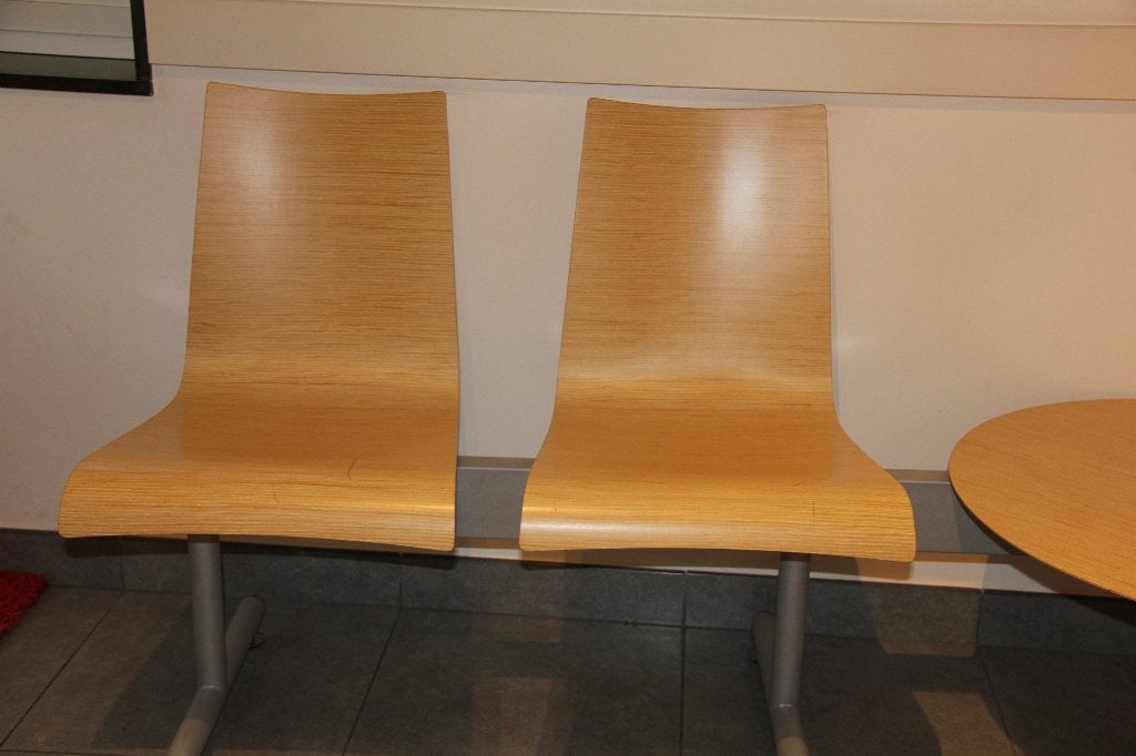 stoelen wachtzaal, Huis en Inrichting, Stoelen, Ophalen, Gebruikt, Bruin, Modern