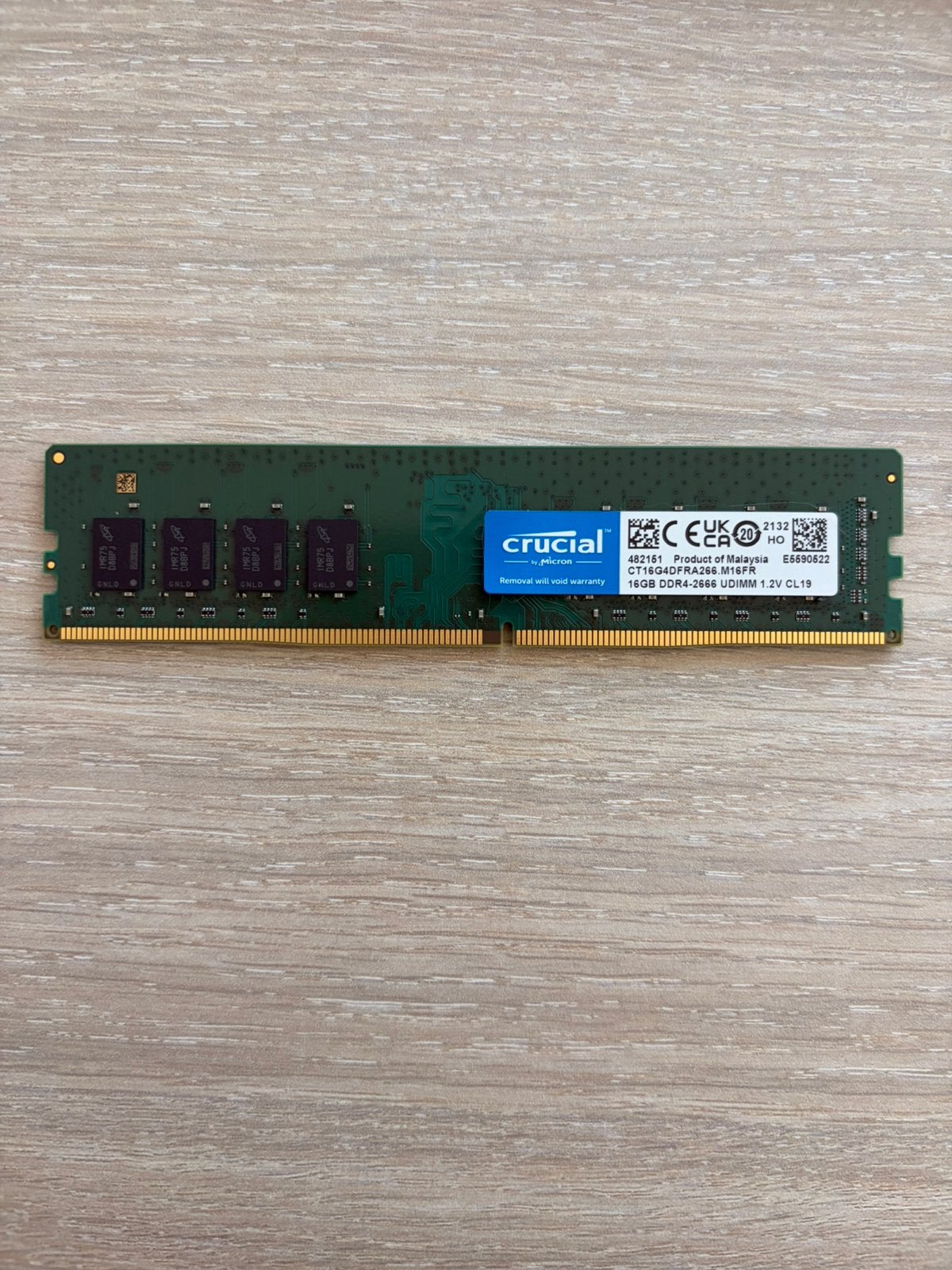 16GB ddr4-2666 crucial, Enlèvement ou Envoi, DDR4, Utilisé, Desktop