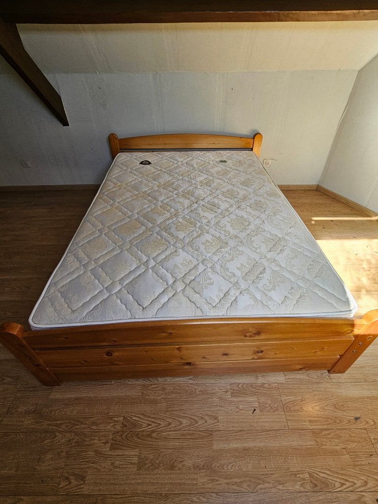 Bed, Ophalen, Gebruikt, Tweepersoons, 140 cm