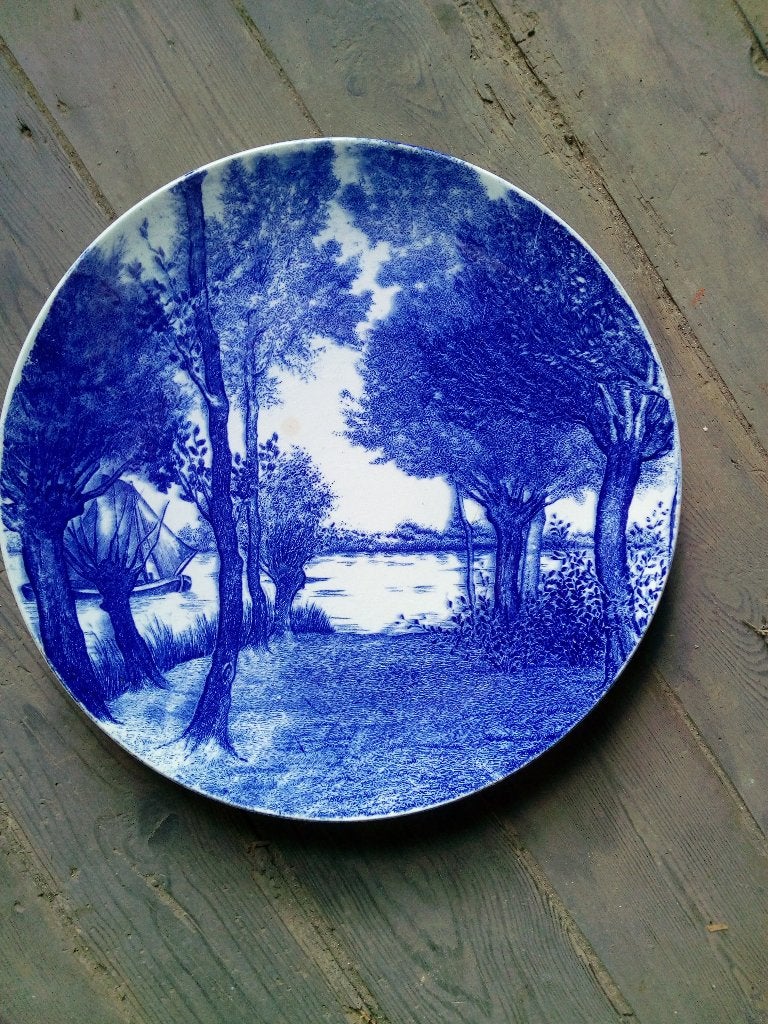 Wandbord Delfts blauw, Antiek en Kunst, Ophalen